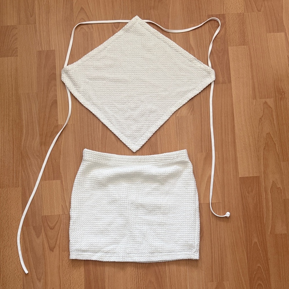 White Two Peice Set